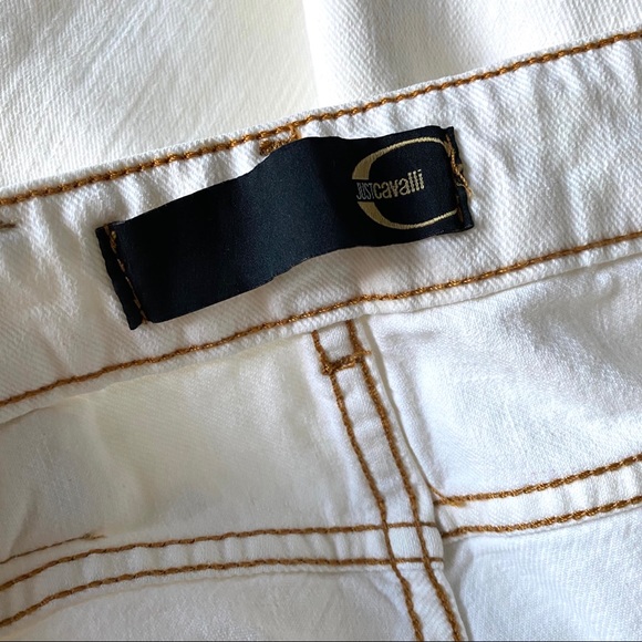 Just Cavalli Off White/Cream Cropped Jeans - Picture 4 of 11